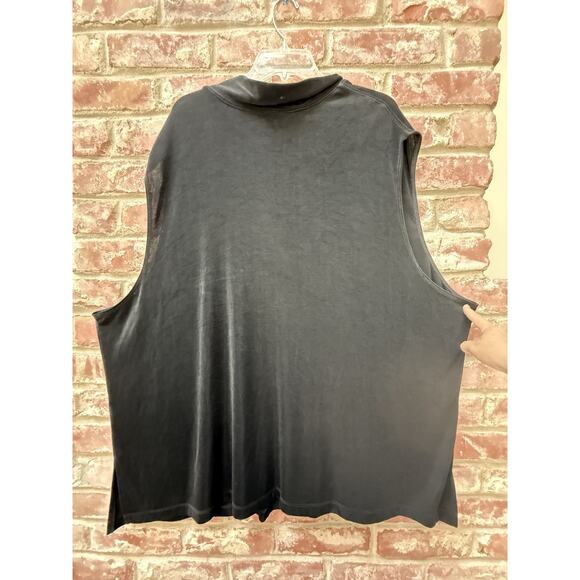 NWT Vikki V 4X‎ Slinky Knit Swing Vest Sleeveless Cardigan Travel Workwear Party - Picture 5 of 8